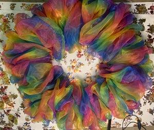 Voluptuous Multicolor Ruffle Organza Boa