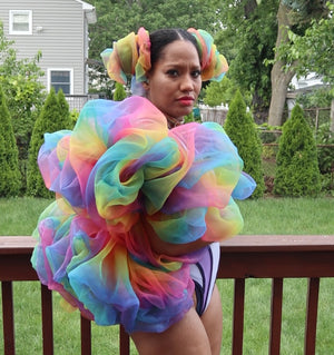 Voluptuous Multicolor Ruffle Organza Boa